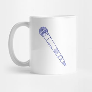 Microphone (Cosmic Cobalt Blue Lines) Analog / Music Mug